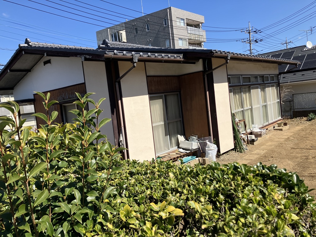 水戸市東赤塚 土地100坪 築古平家21坪 買取
